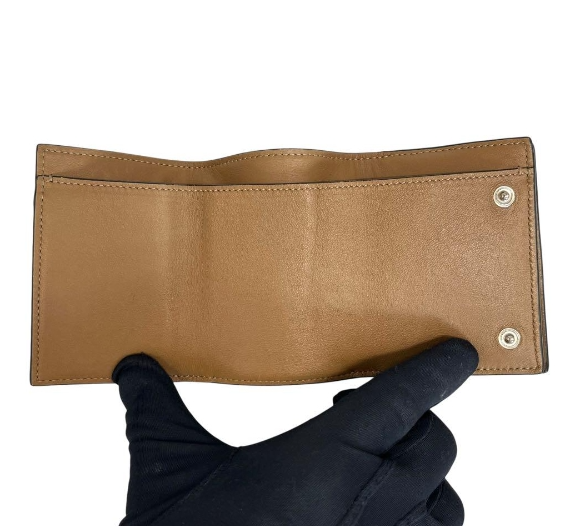 極美 ロエベ トライフォールドウォレット 三つ折り アナグラム バイ